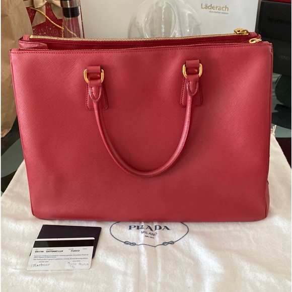 PRADA Saffiano Lux Large Galleria Double Zip Tote - Picture 4 of 14